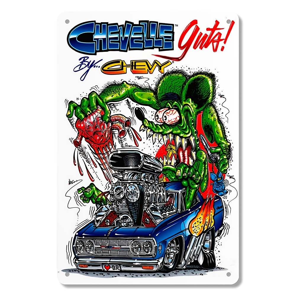 Vintage Collectible Show - ホットロッド ラットフィンク レーシングメタルウォールアート、ヴィンテージ風アイアンサイン、クラシックカーエンターテイナー向け装飾、コレクターズアイテム、オートショー