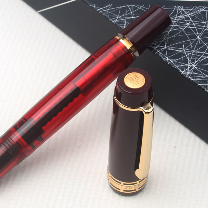 Vintage Collectible Pens - ヴィンテージ永勝630ピストン万年筆8 # 露出ニブ低供給設計樹脂ボディ0.5-0.7mmニブオフィスコレクタブル文具