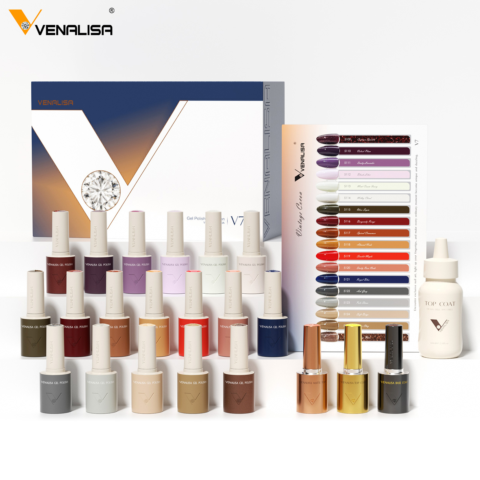 Collectible Vintage Lamps - VENALISA V7 ジェルネイルポリッシュ 18色 秋冬コレクション 10ml