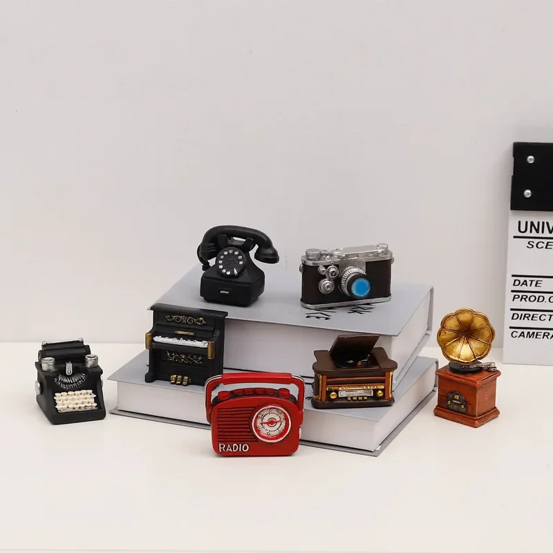 Collectible Vintage Cameras - ヴィンテージミニカメラ装飾デスクトップ写真撮影プロップミニチュアカメラモデルグッズ棚ディスプレイ