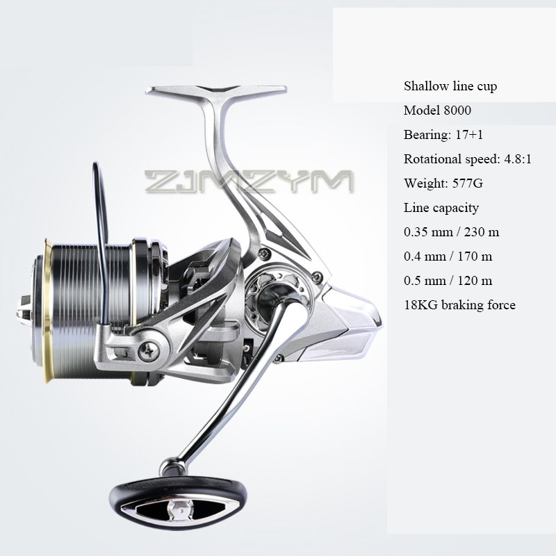Developing Tank Reel - 18 キロ大ドラッグ釣りリール海釣り防水スピニングリール 4.8:1 スピード海水淡水鯉釣りリール魚ペスカ