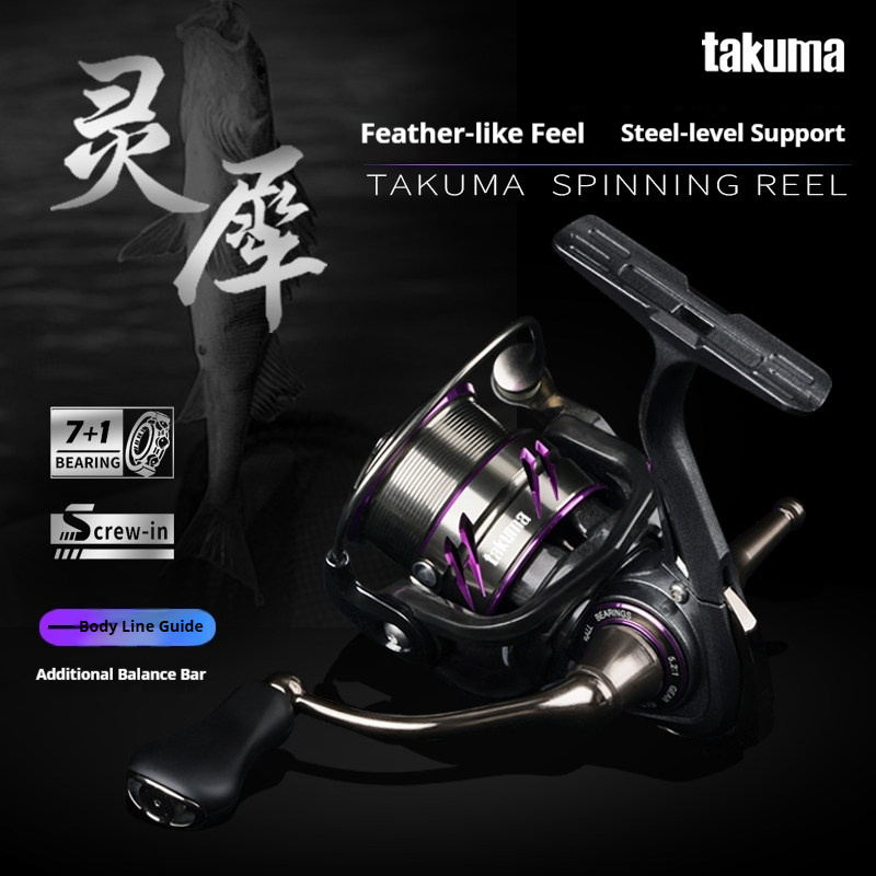 Developing Tank Reel - タクマ-リンシー3000s 軽量スピニングリール 金属製スプール 海釣り用 浅瀬遠投釣りリール スポーツエンターテイメント