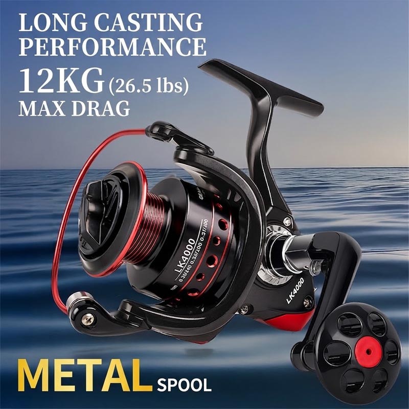 Developing Tank Reel - フルメタルスピニングフィッシングリール、淡水・海水でのルアー釣り、ラフト・海釣りに適した頑丈なロングキャストメタルリール