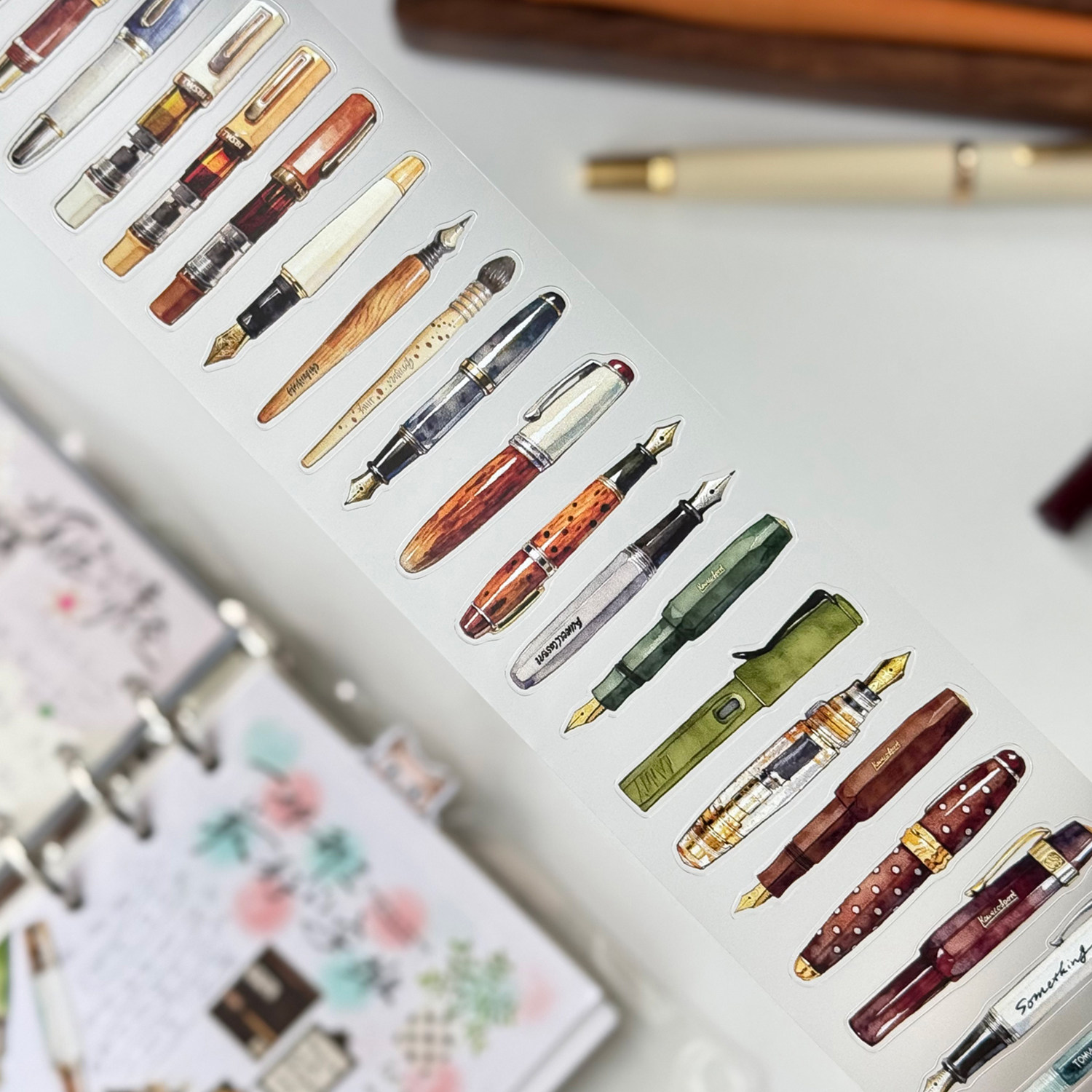 Vintage Collectible Pens - DengDeng スタジオヴィンテージドリーミーペンコレクション和紙テープカード作成用 DIY スクラップブッキングプラン装飾ステッカー
