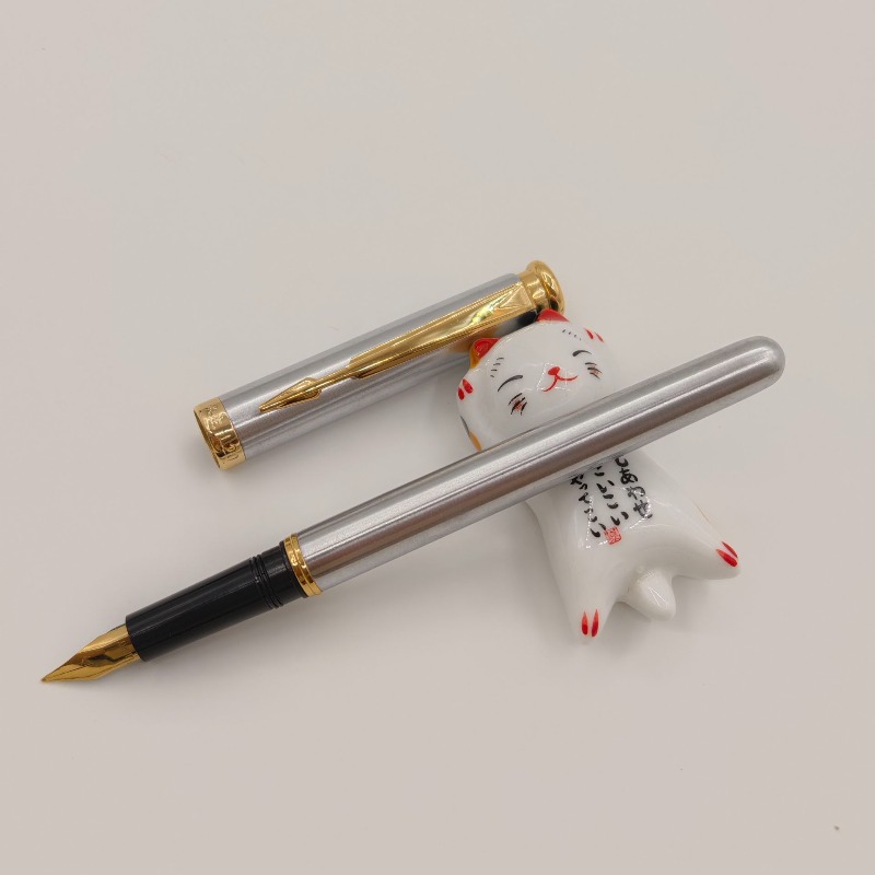 Vintage Collectible Pens - 格安販売 ウィングスン 20 シルバー万年筆 オールスチールブレード 0.5F