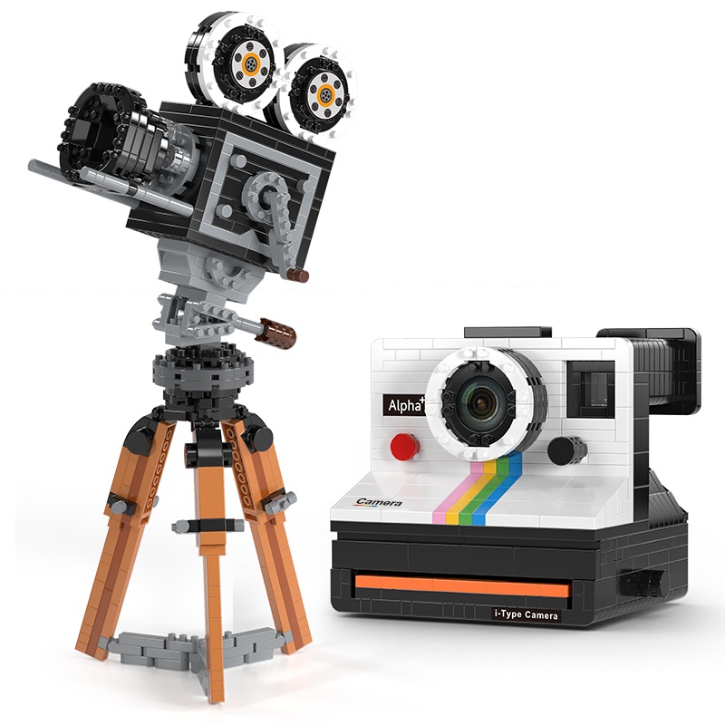 Collectible Vintage Cameras - 802 個ミニビルディングブロックヴィンテージモデルポラロイドレトロカメラ大人のコレクション装​​飾品アイデアシリーズおもちゃ女の子の誕生日プレゼント