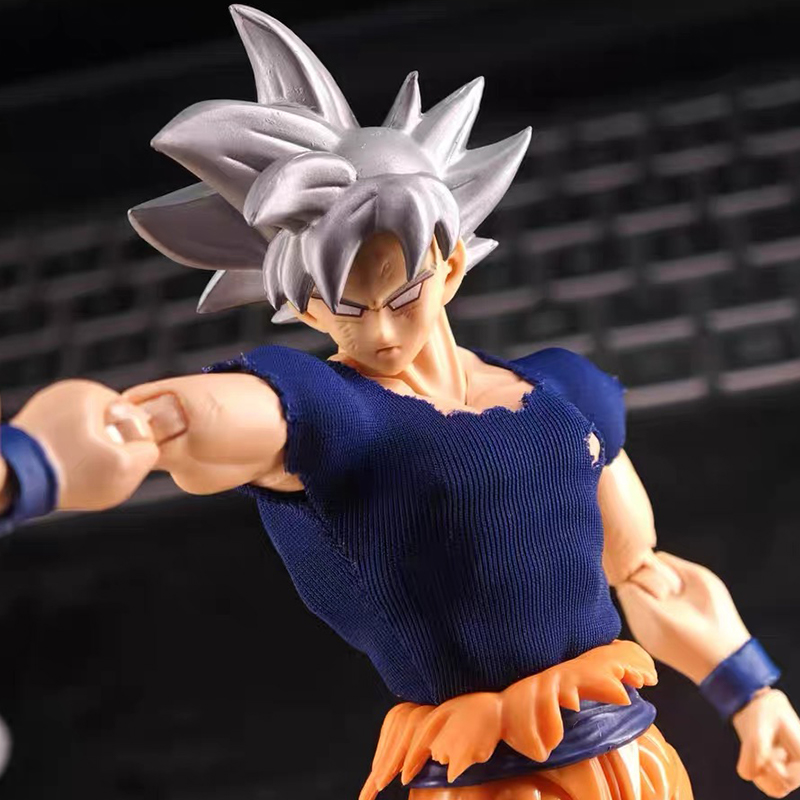 Vintage Collectible Figurines - ドラゴンボール超 S.H.F 悟空超本能ブルーベストアニメアクションフィギュア玩具モデルアクセサリー破損した布製服フィギュアなし