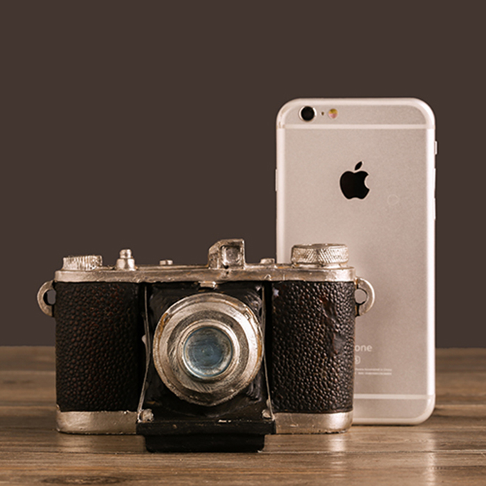 黒のぼろぼろのシックなカメラ,ヴィンテージの家の装飾,樹脂の - Collectible Vintage Cameras のレビューと価格