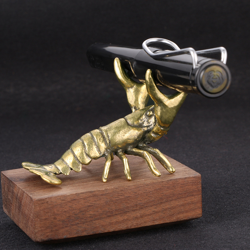 真鍮製ザリガニの置物 ヴィンテージアニマルペンホルダー デス - Vintage Collectible Pens のレビューと価格