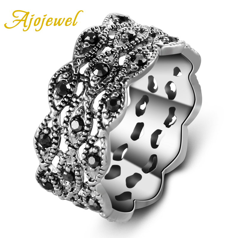 女性のためのAjojewel-3レベルのラインストーンリング - Vintage Collectible Items のレビューと価格