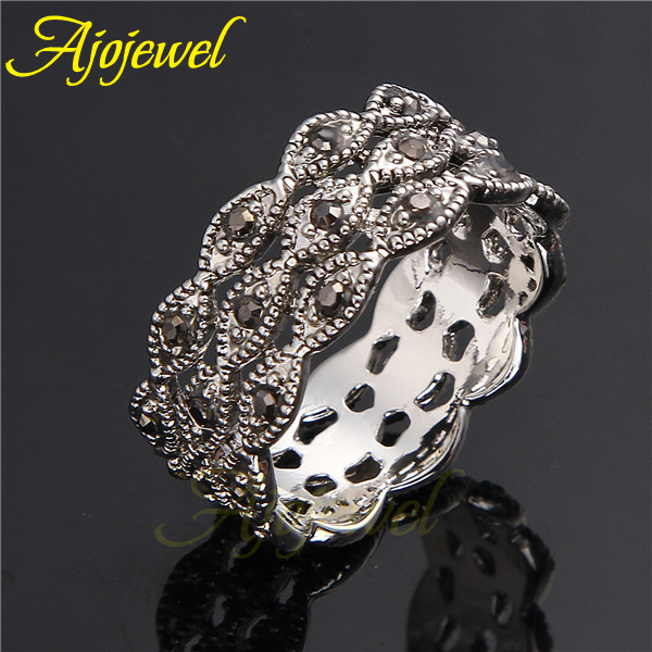 女性のためのAjojewel-3レベルのラインストーンリング - Vintage Collectible Items のレビューと価格