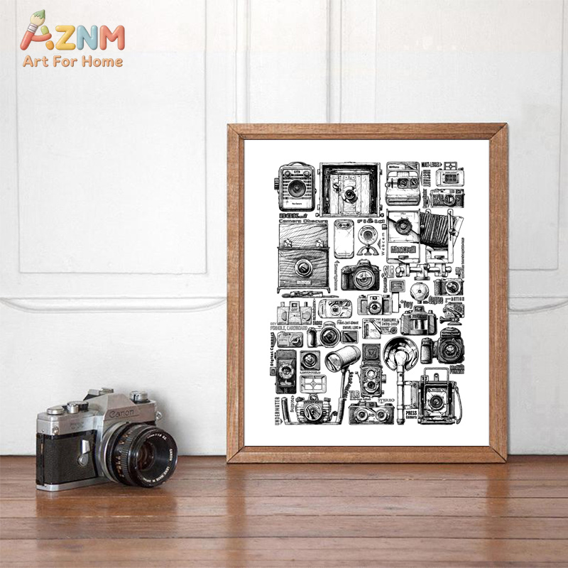 AZNM ヴィンテージカメラコレクション キャンバスウォール - Collectible Vintage Cameras のレビューと価格