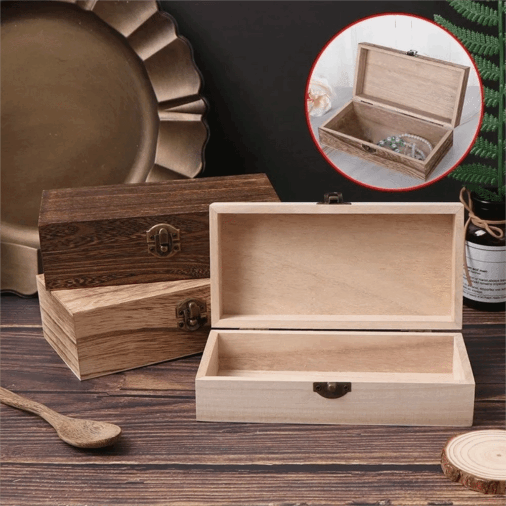多目的木製ギフト包装箱ヴィンテージフリップ蓋フリップトップ木 - Vintage Collectible Show のレビューと価格