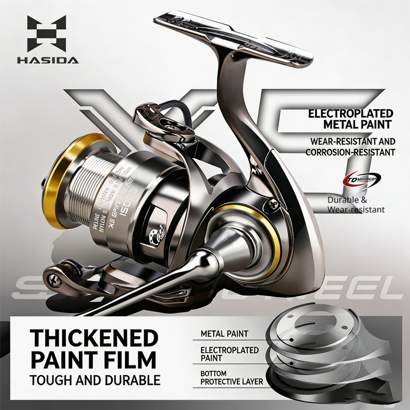 HASIDA X6 スピニングフィッシングリール メタルロン - Developing Tank Reel のレビューと価格